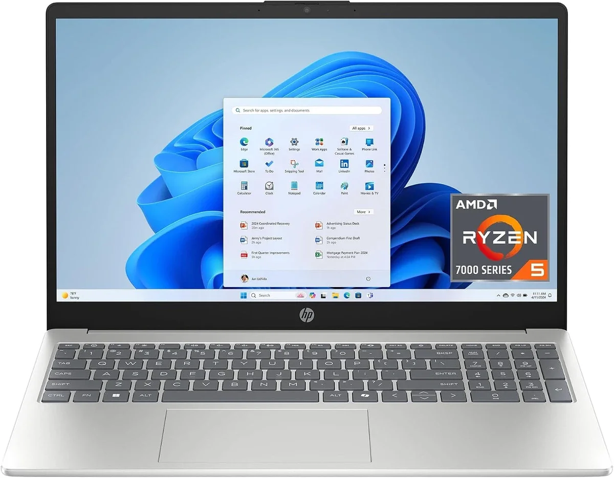 Portátil HP 15-FC0256LA AMD Ryzen 5 7520U 16GB 512GB 15.6" - Comprar en ZonaTech